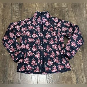 Women’s Medium Navy Floral Nortface Insulated Jacket